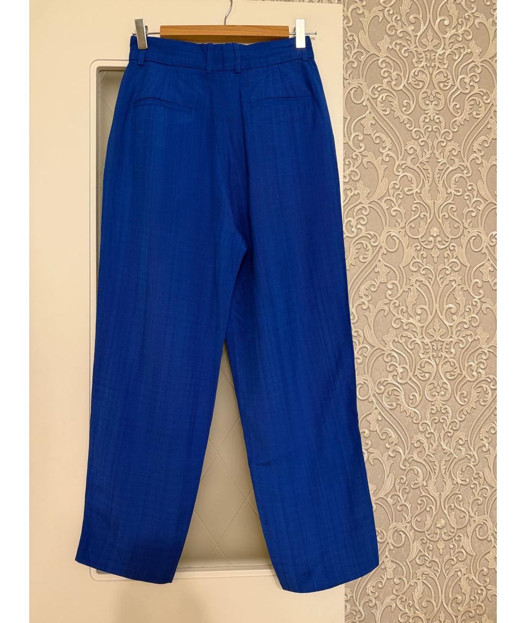 SANDRO Синие вискозные брюки широкие, фото 2