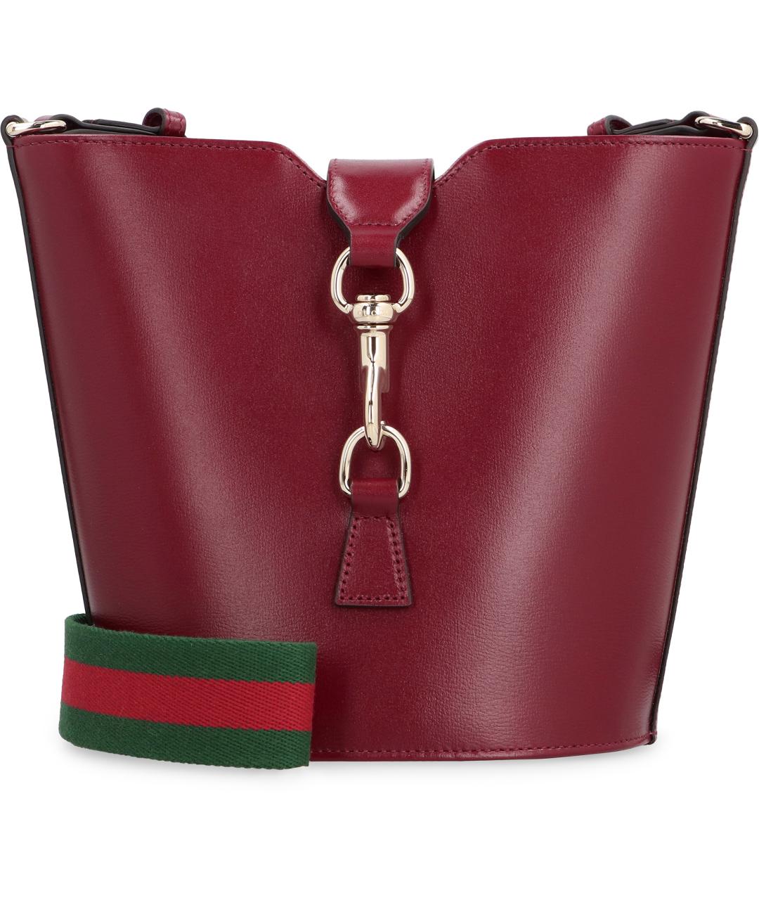 GUCCI Бордовая кожаная сумка через плечо, фото 2
