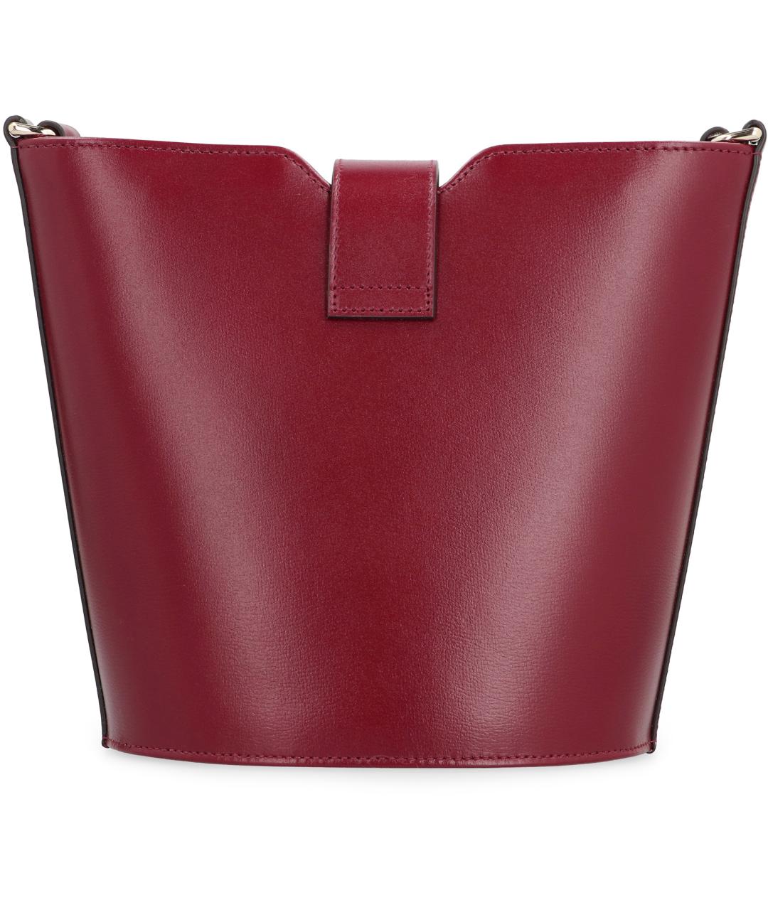 GUCCI Бордовая кожаная сумка через плечо, фото 4