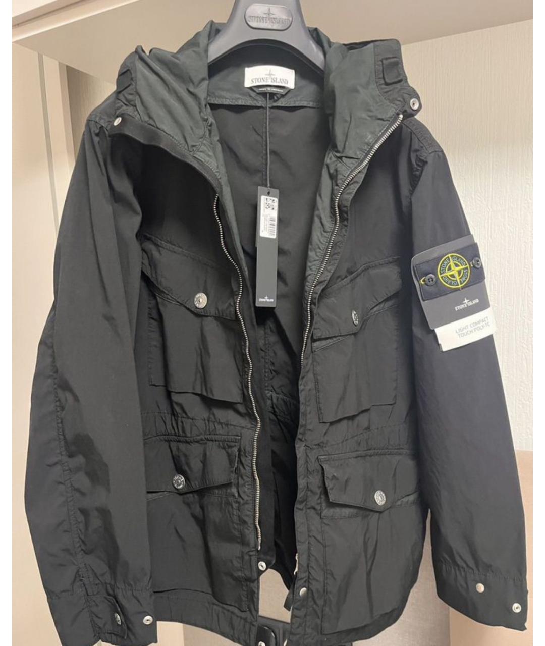 STONE ISLAND Черная полиэстеровая парка, фото 2