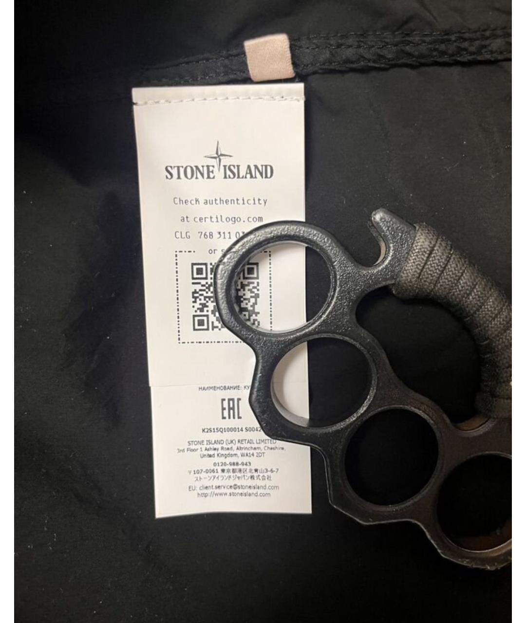 STONE ISLAND Черная полиэстеровая парка, фото 4
