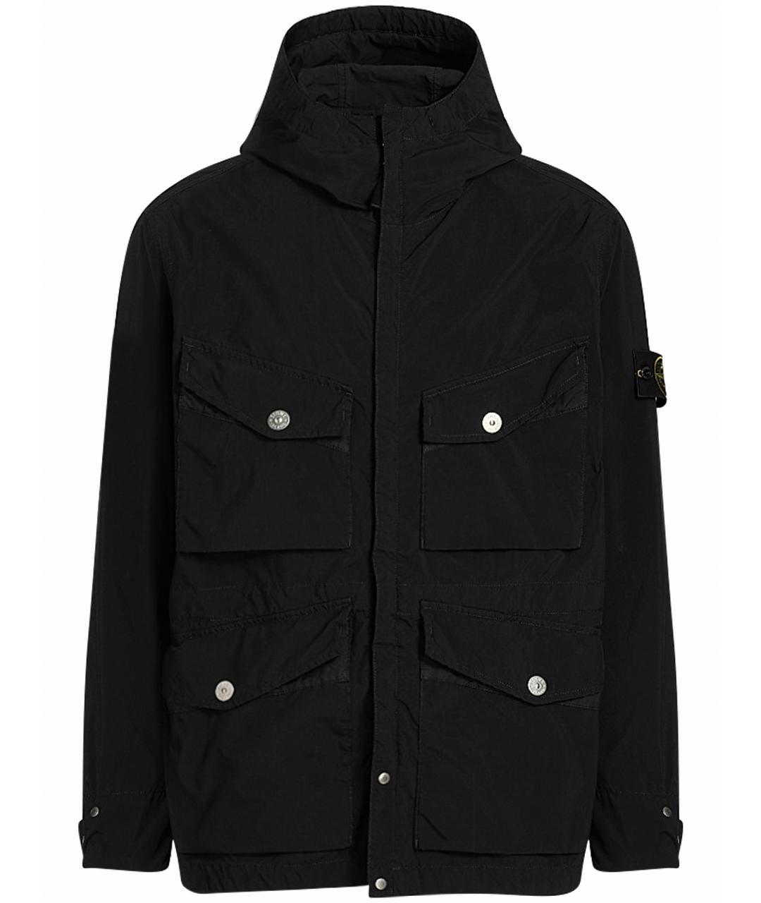 STONE ISLAND Черная полиэстеровая парка, фото 1