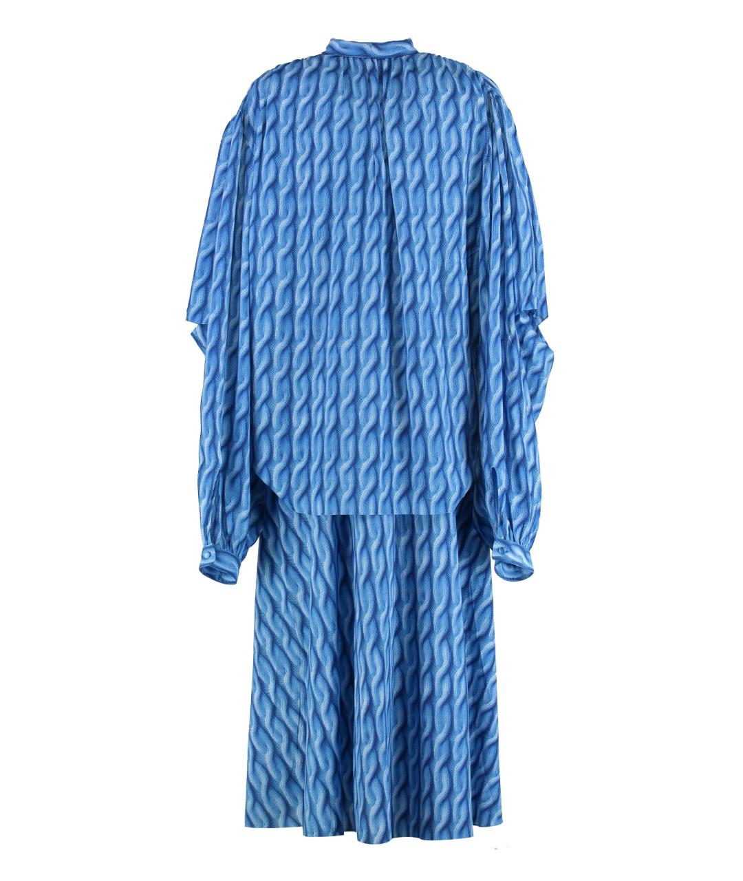 BALENCIAGA Синее полиэстеровое повседневное платье, фото 2