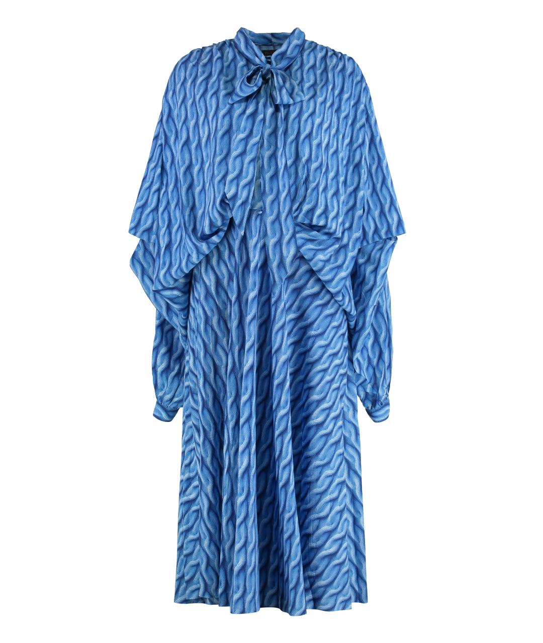 BALENCIAGA Синее полиэстеровое повседневное платье, фото 1