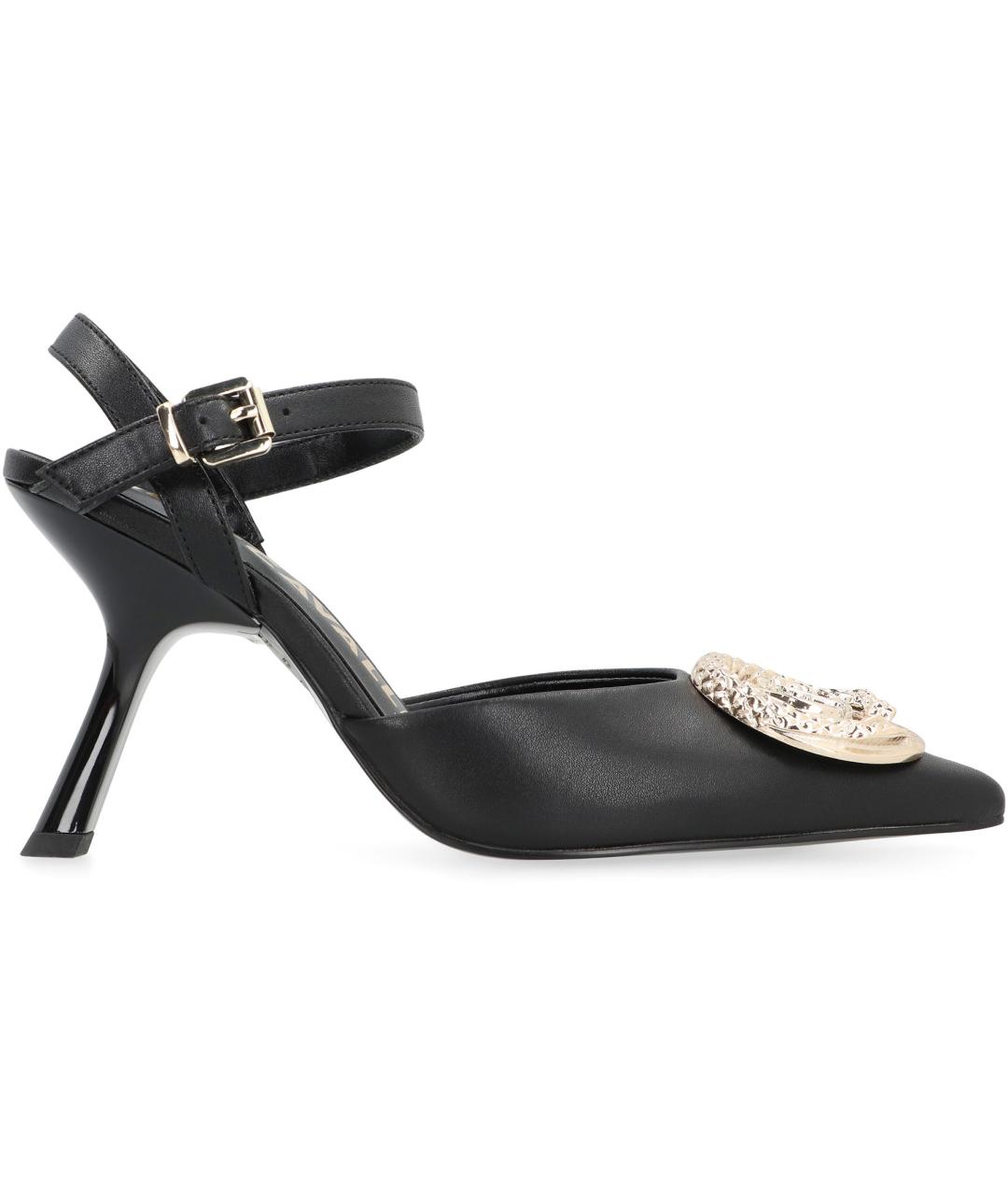 JUST CAVALLI Черные кожаные туфли, фото 2