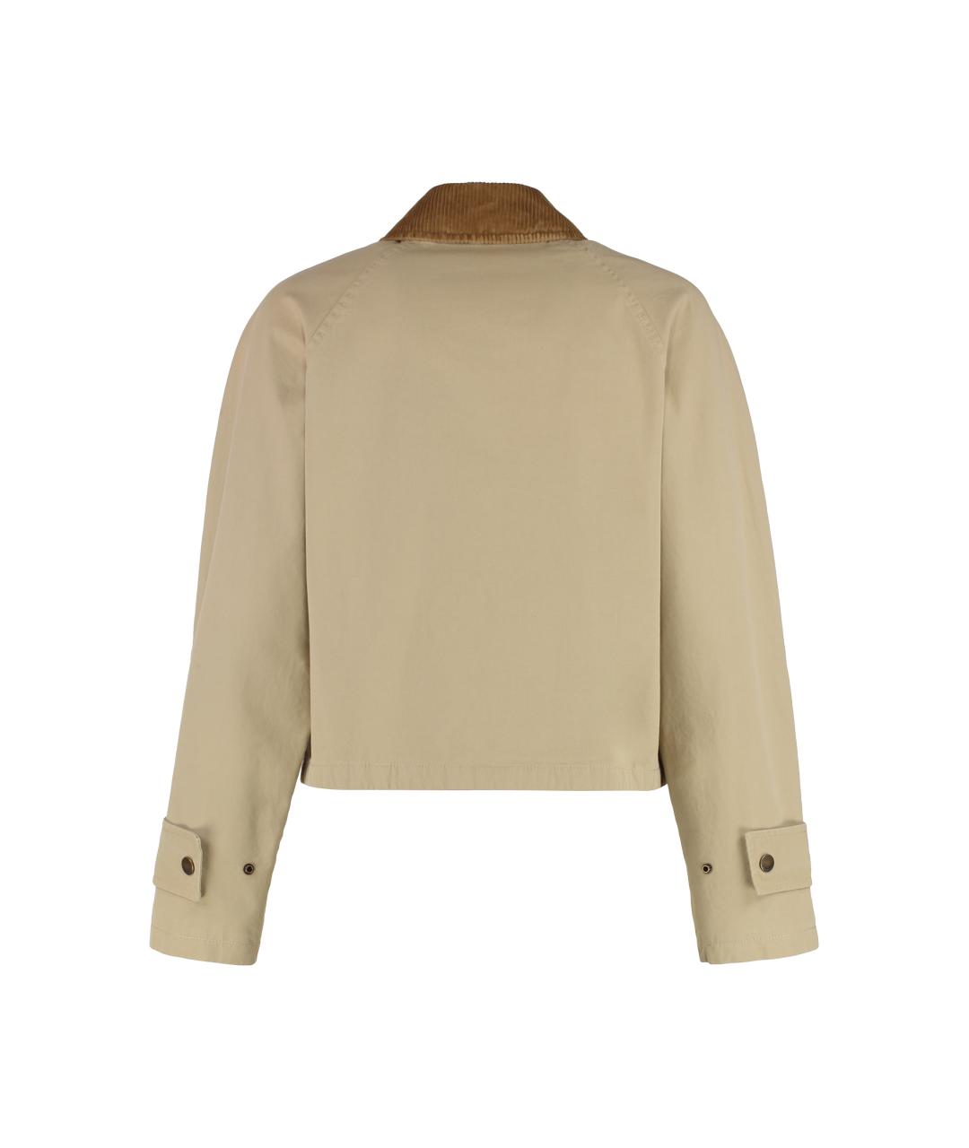 BURBERRY Бежевая хлопковая куртка, фото 2