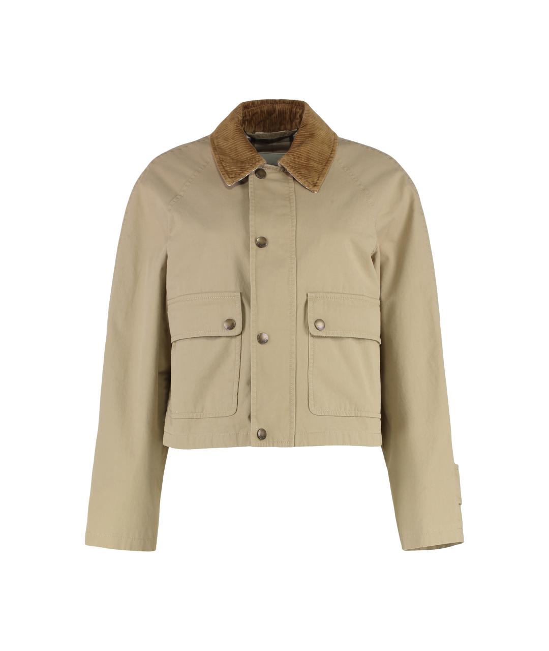 BURBERRY Бежевая хлопковая куртка, фото 1