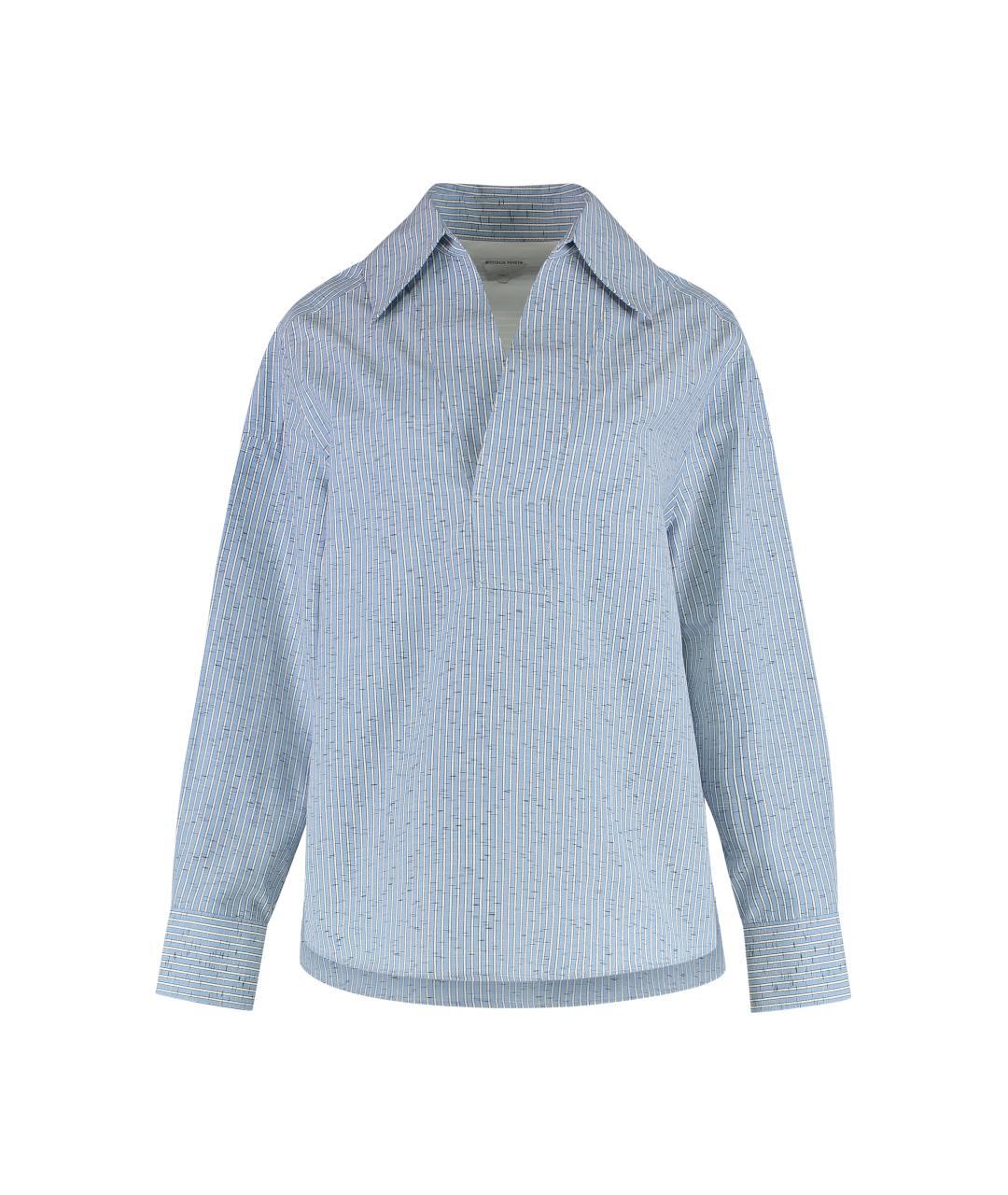 BOTTEGA VENETA Голубая хлопковая рубашка, фото 3