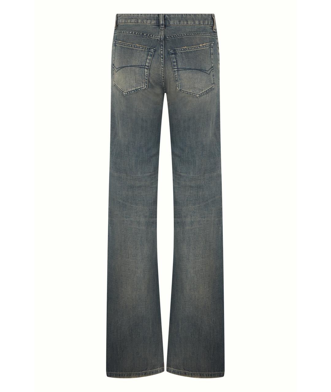 BALENCIAGA Синие хлопковые прямые джинсы, фото 2