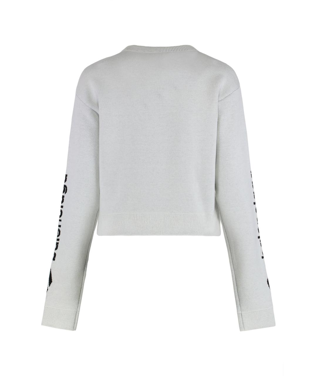 BALENCIAGA Белый шерстяной джемпер / свитер, фото 2