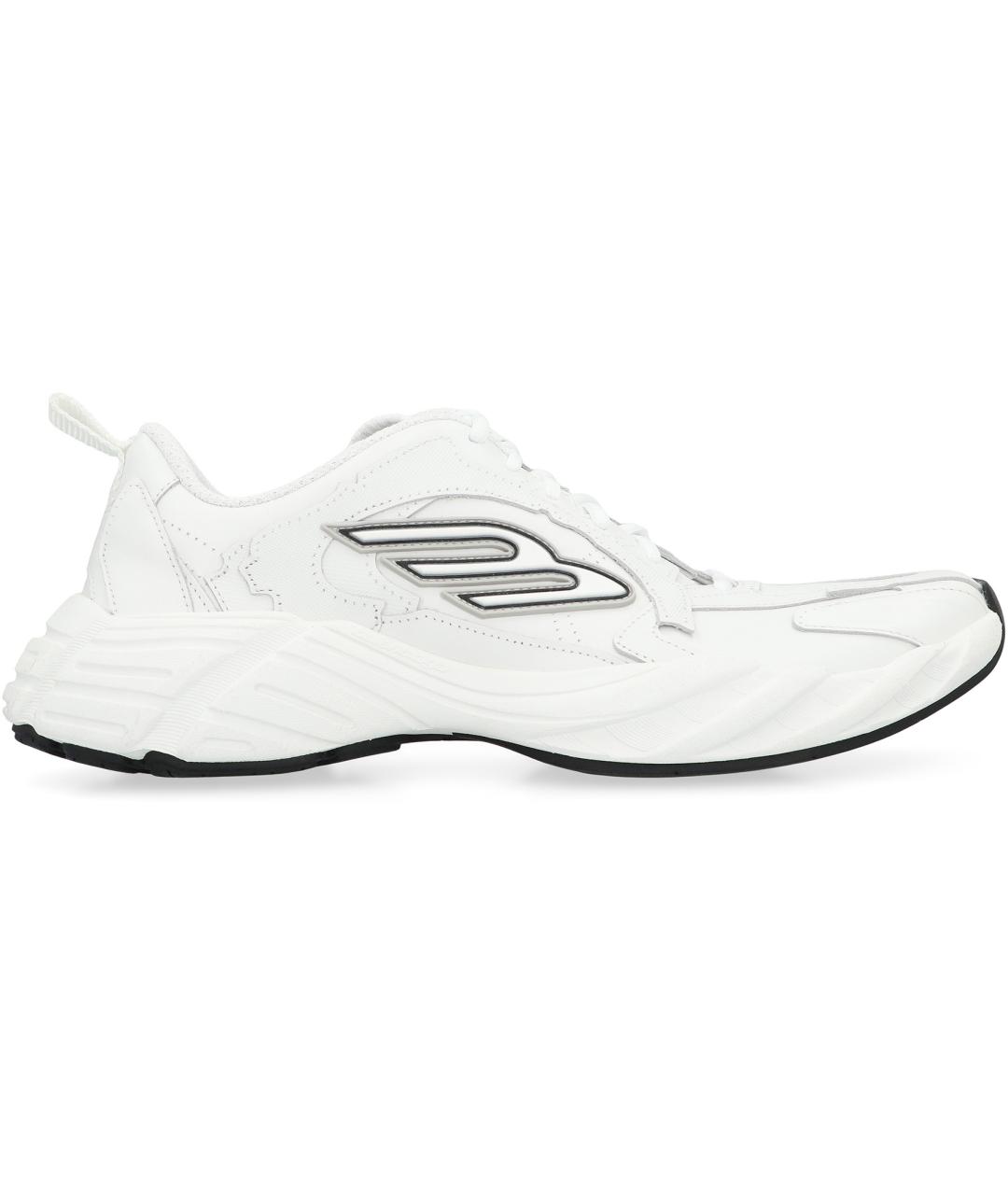 BALENCIAGA Белые кожаные низкие кроссовки / кеды, фото 2