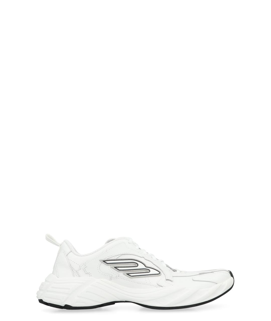 BALENCIAGA Белые кожаные низкие кроссовки / кеды, фото 1