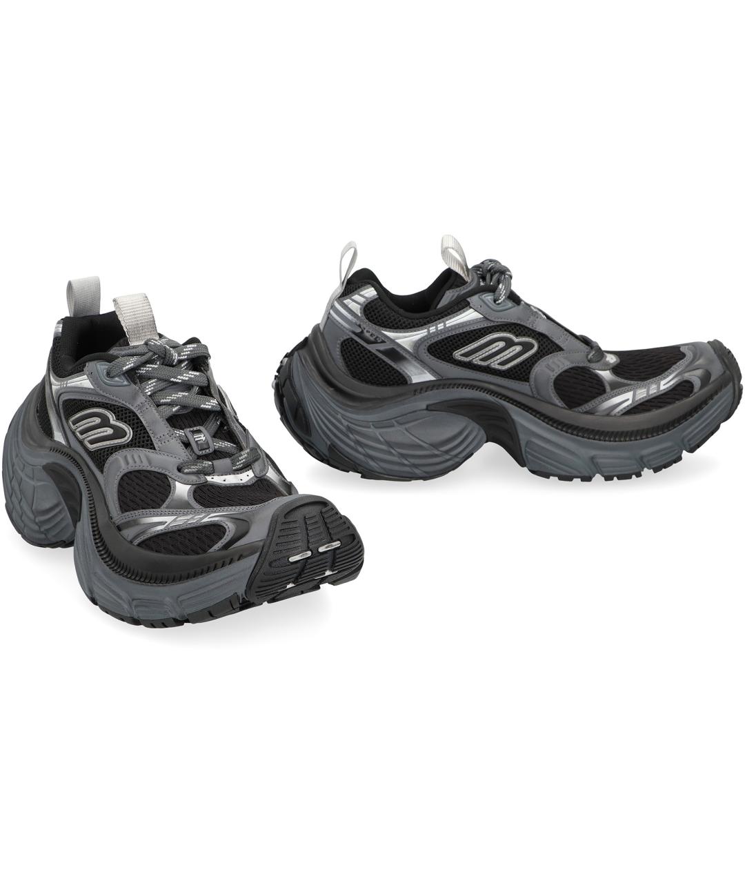 BALENCIAGA Черные синтетические низкие кроссовки / кеды, фото 3