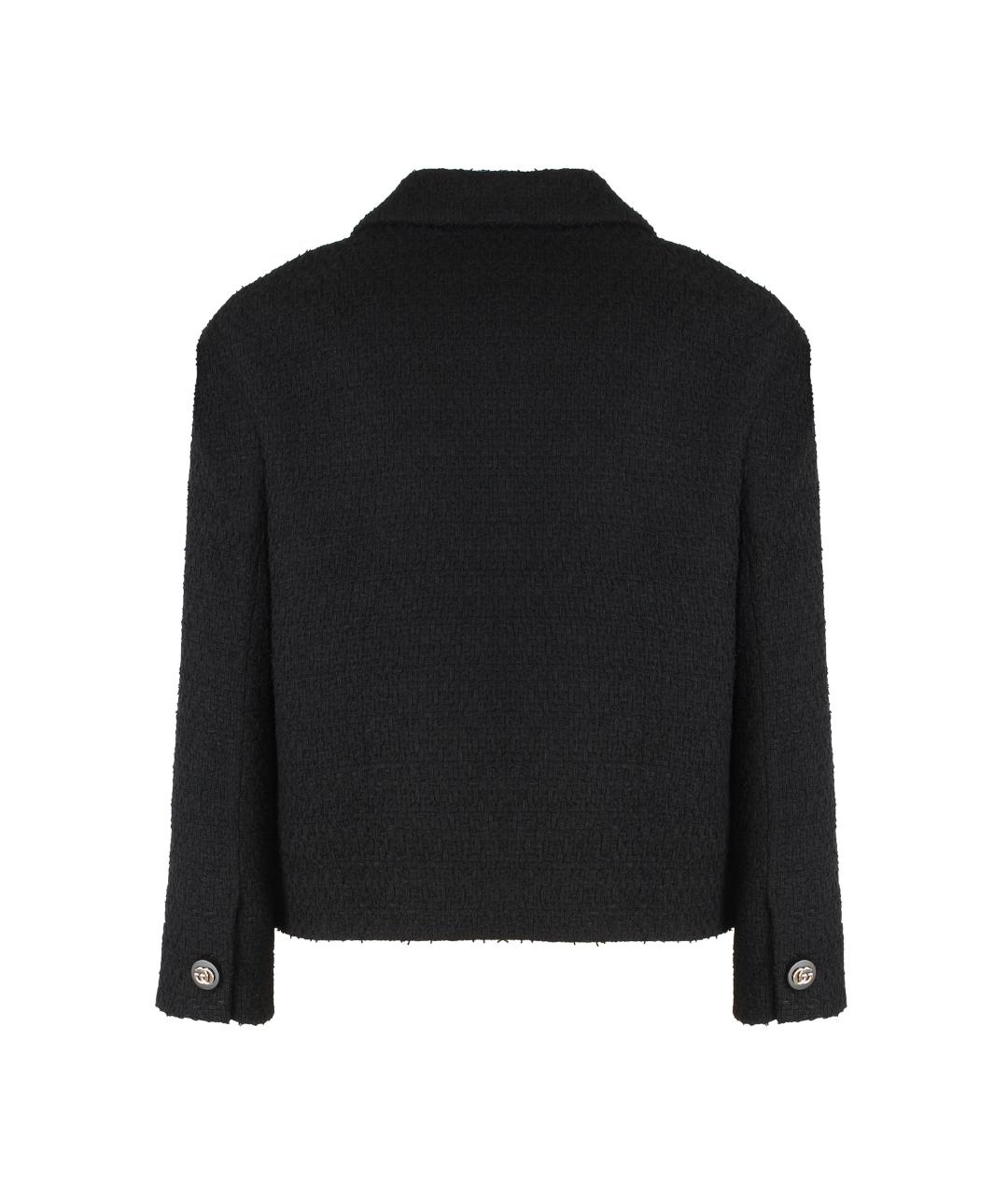 GUCCI Черная шерстяная куртка, фото 2