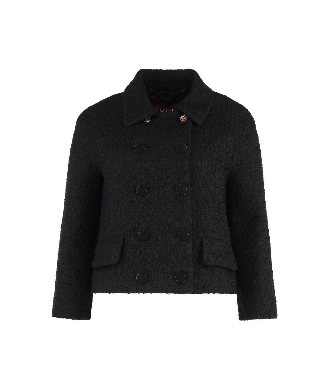 GUCCI Черная шерстяная куртка, фото 1