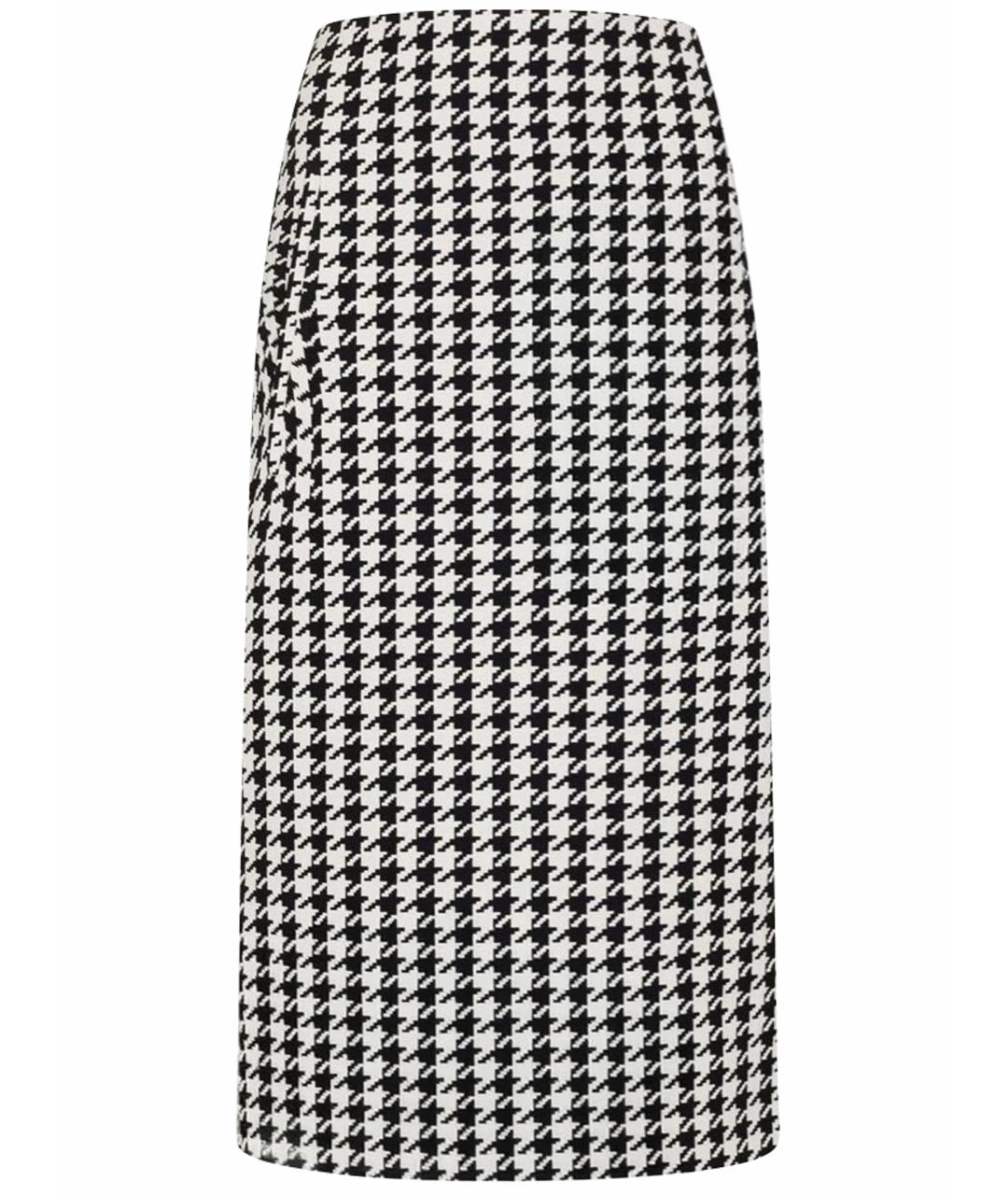 OFF-WHITE Черная шерстяная юбка миди, фото 1