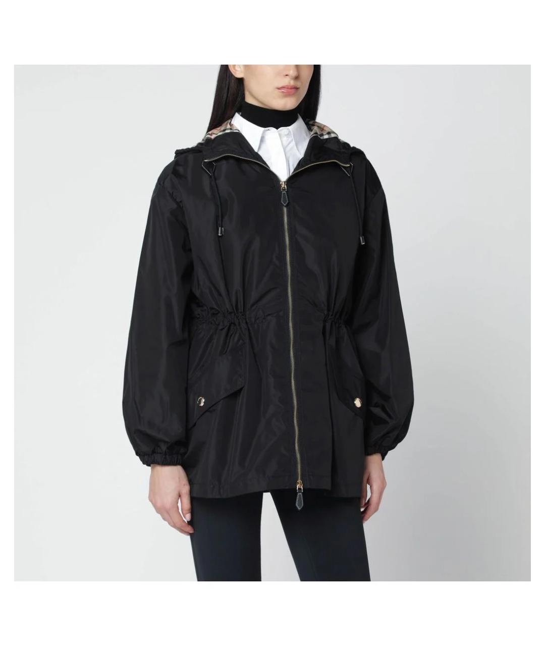 BURBERRY Черная полиэстеровая парка, фото 3