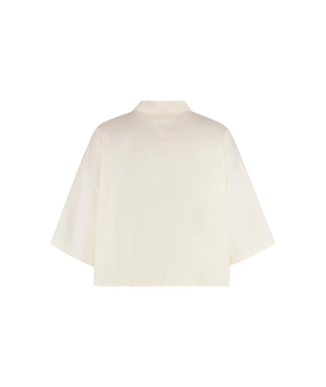BOTTEGA VENETA Бежевая хлопковая футболка, фото 2