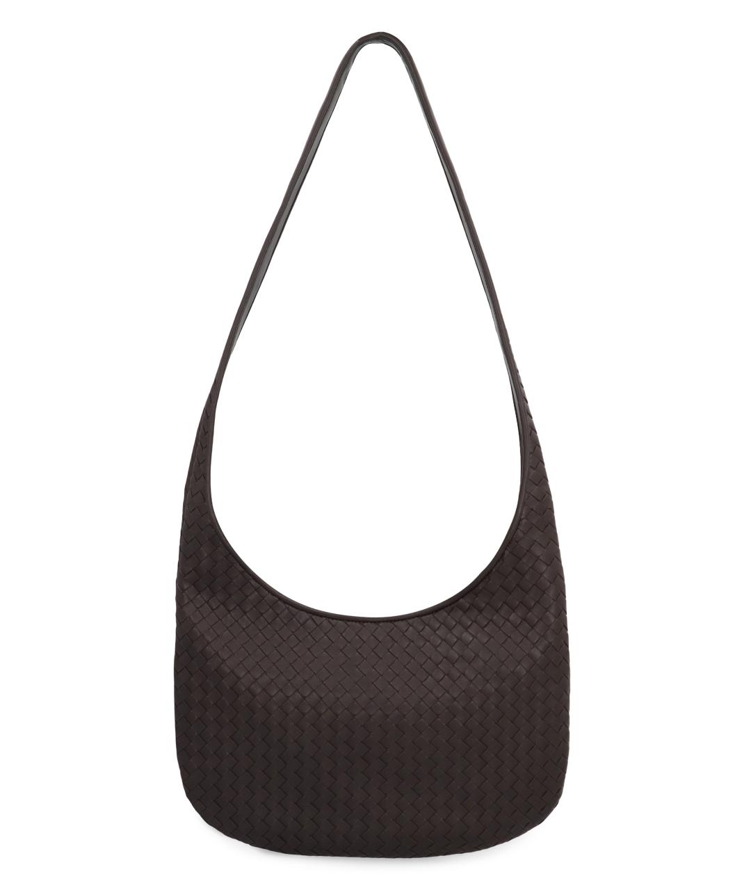 BOTTEGA VENETA Коричневая кожаная сумка на плечо, фото 1