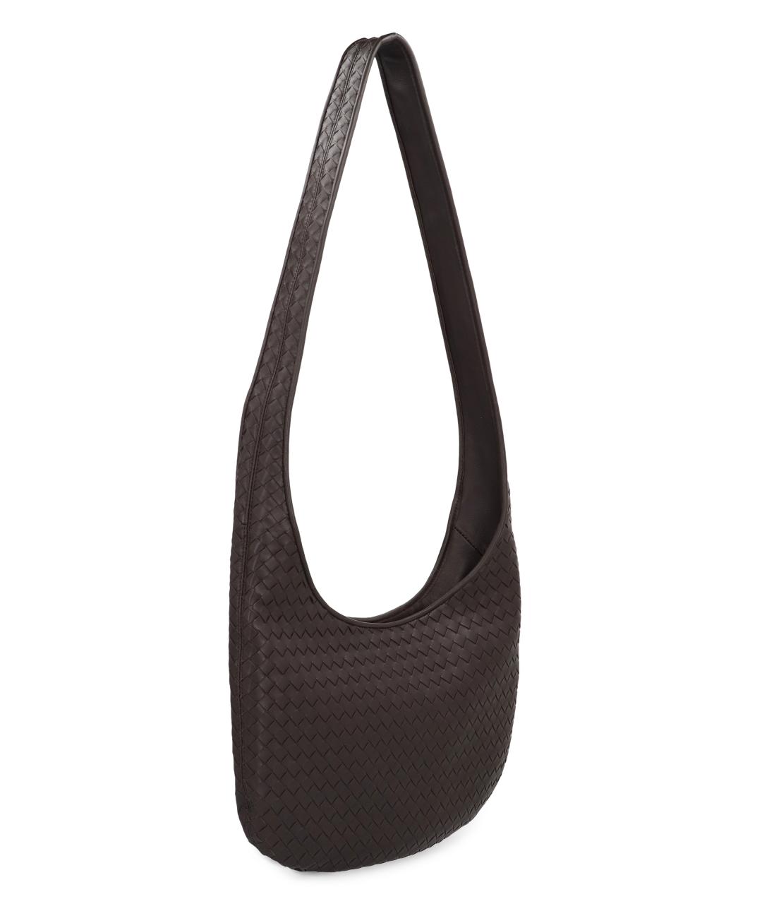 BOTTEGA VENETA Коричневая кожаная сумка на плечо, фото 2