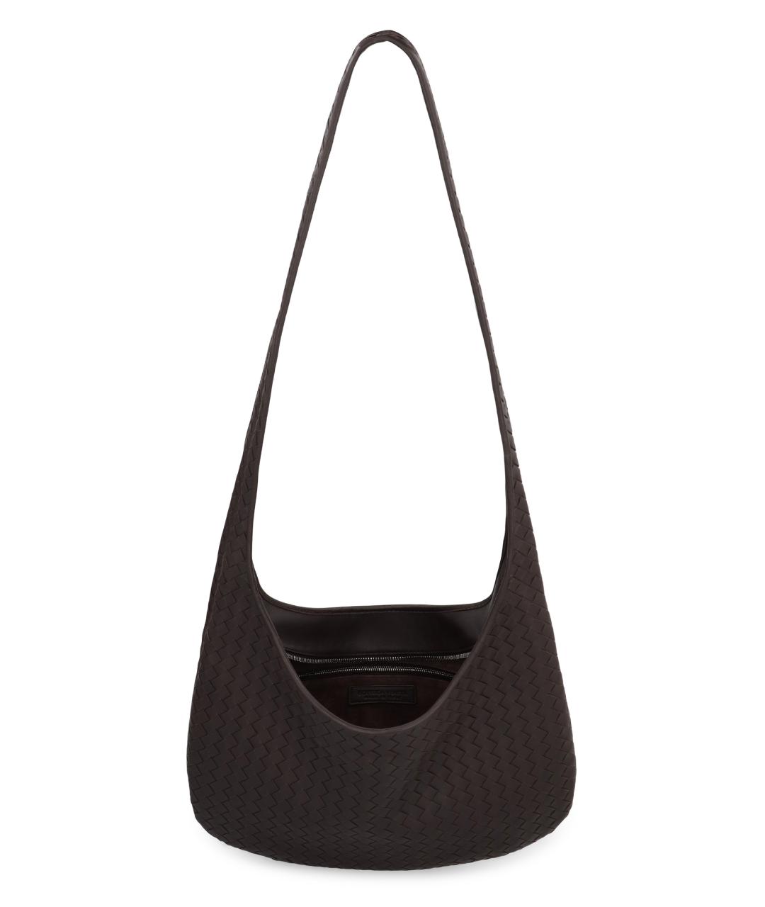 BOTTEGA VENETA Коричневая кожаная сумка на плечо, фото 4