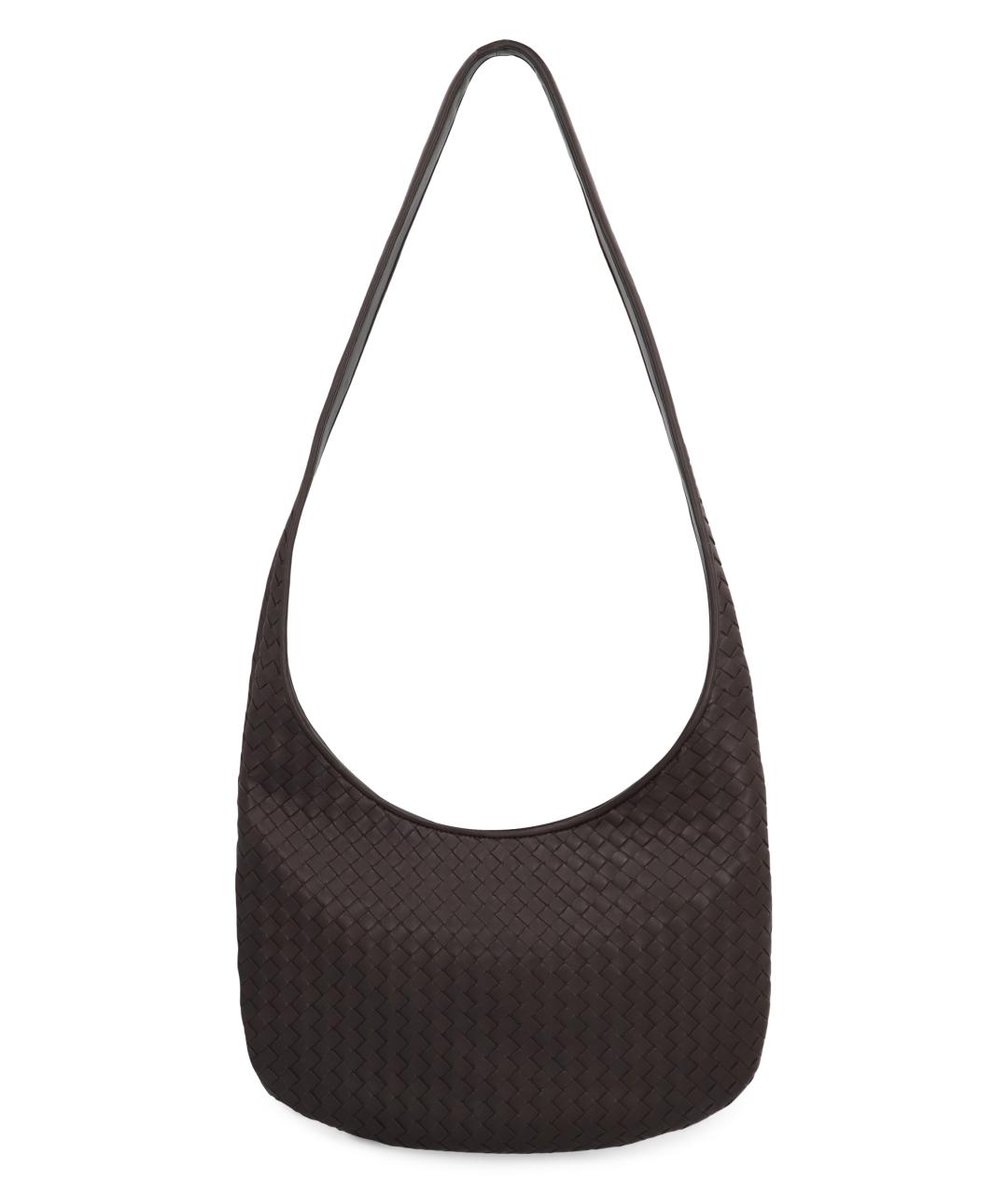 BOTTEGA VENETA Коричневая кожаная сумка на плечо, фото 3