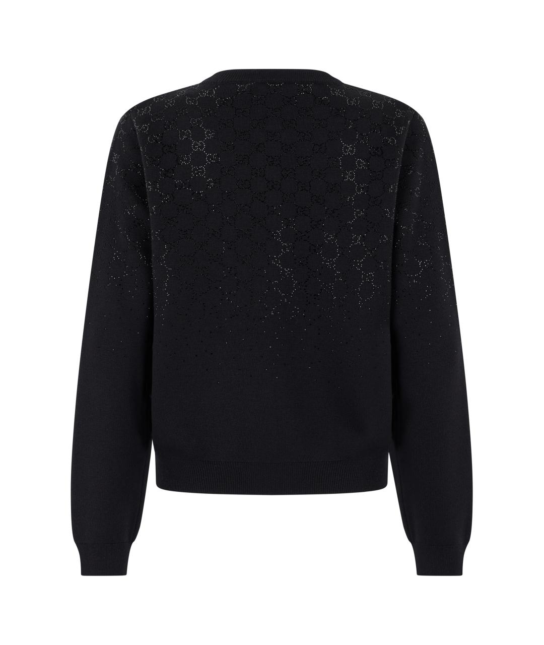 GUCCI Черный шерстяной кардиган, фото 2