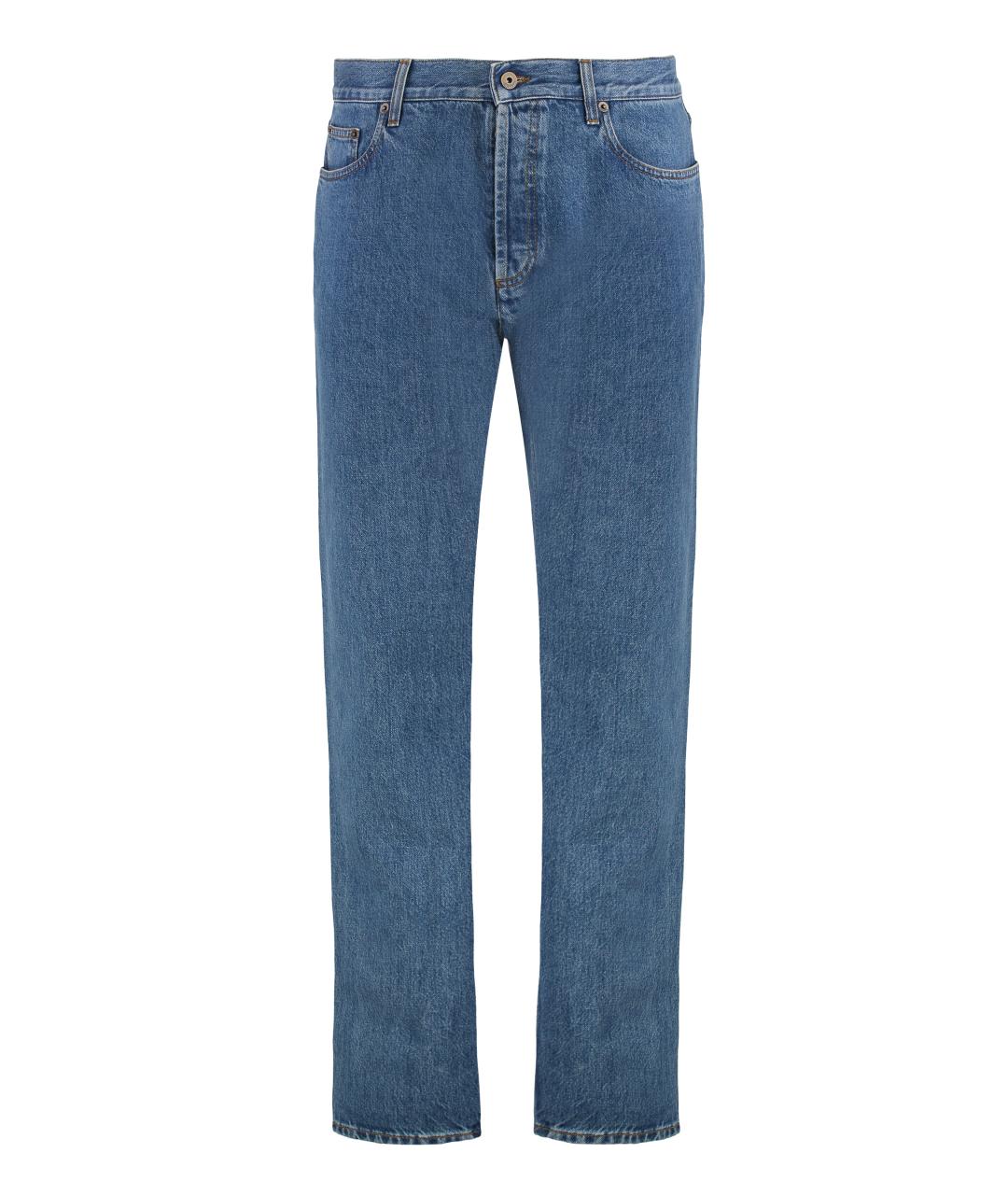 BURBERRY Синие хлопковые джинсы скинни, фото 1