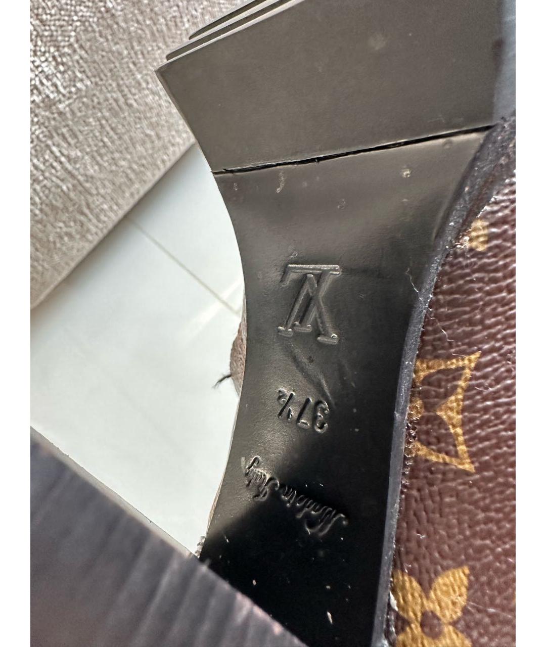 LOUIS VUITTON Коричневые ботильоны, фото 6