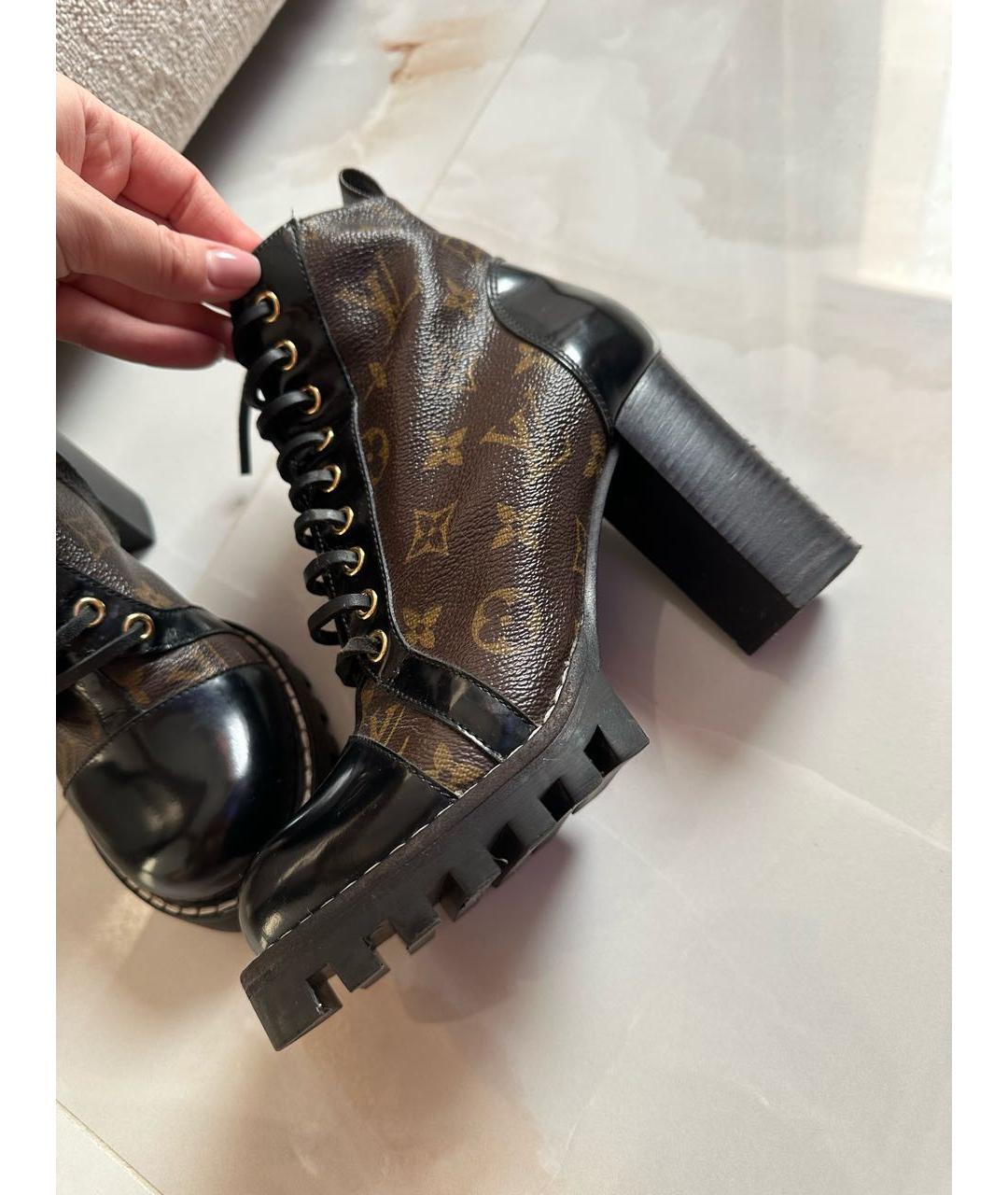 LOUIS VUITTON Коричневые ботильоны, фото 8