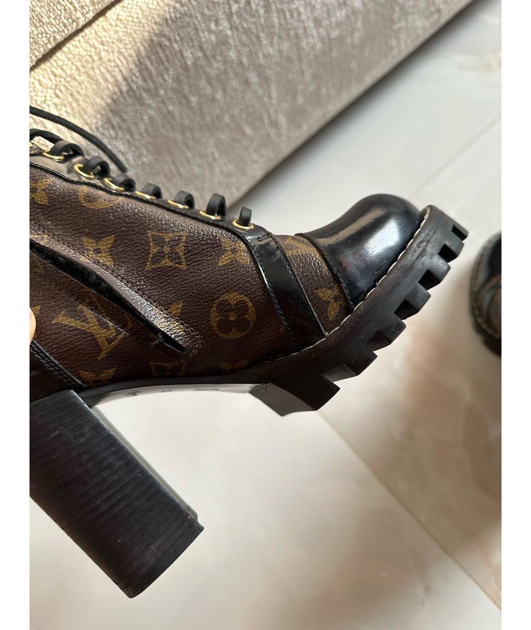 LOUIS VUITTON Коричневые ботильоны, фото 5