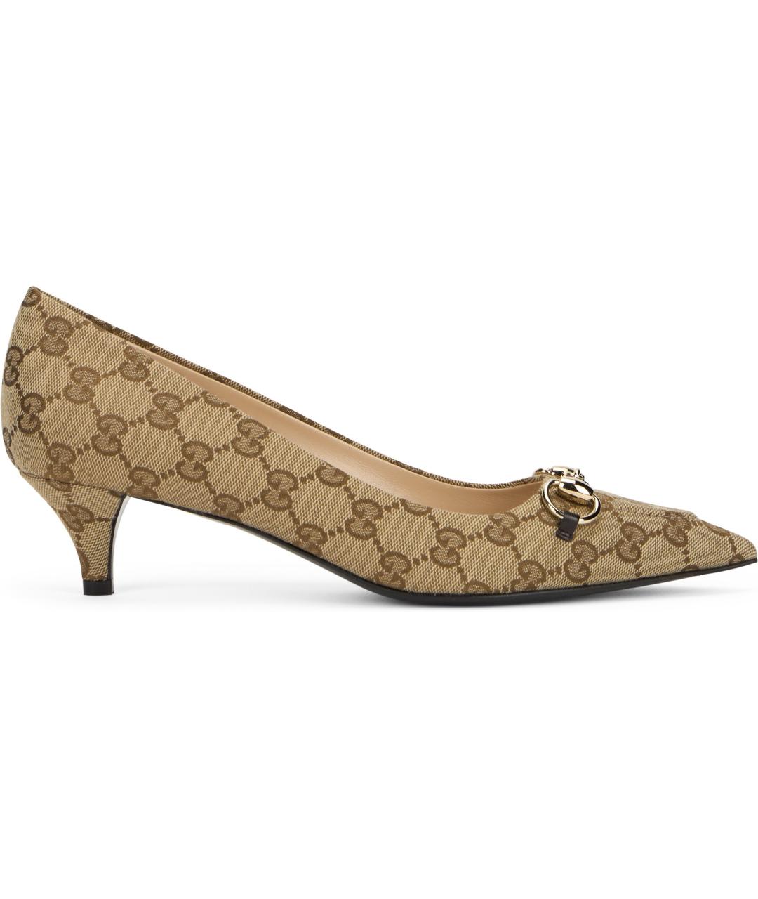 GUCCI Бежевые синтетические туфли, фото 1