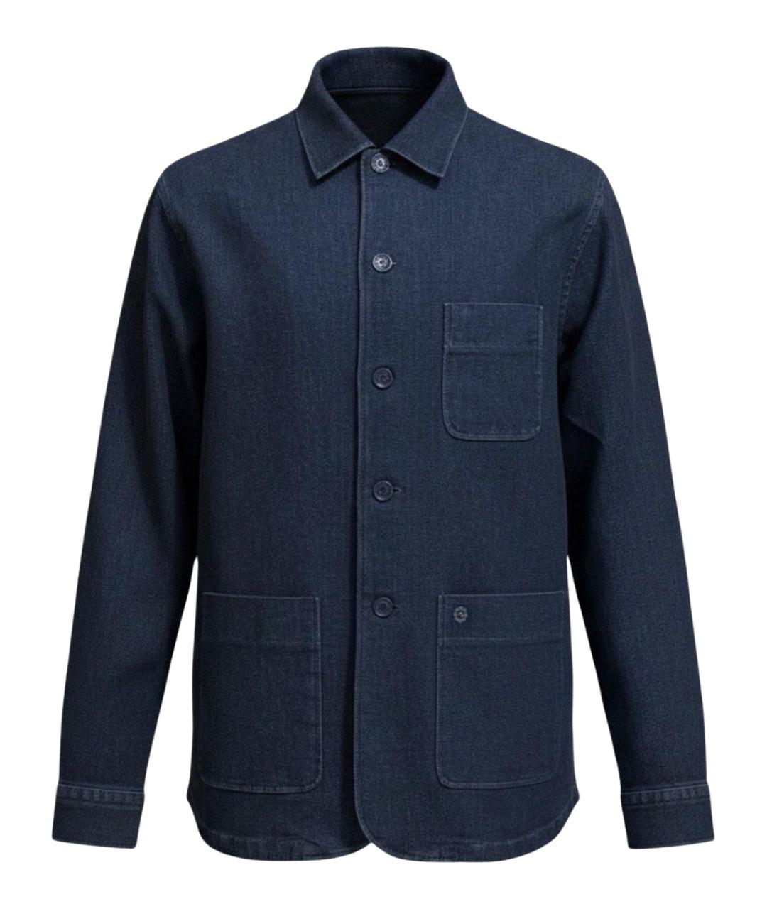 STEFANO RICCI Темно-синяя хлопковая куртка, фото 1