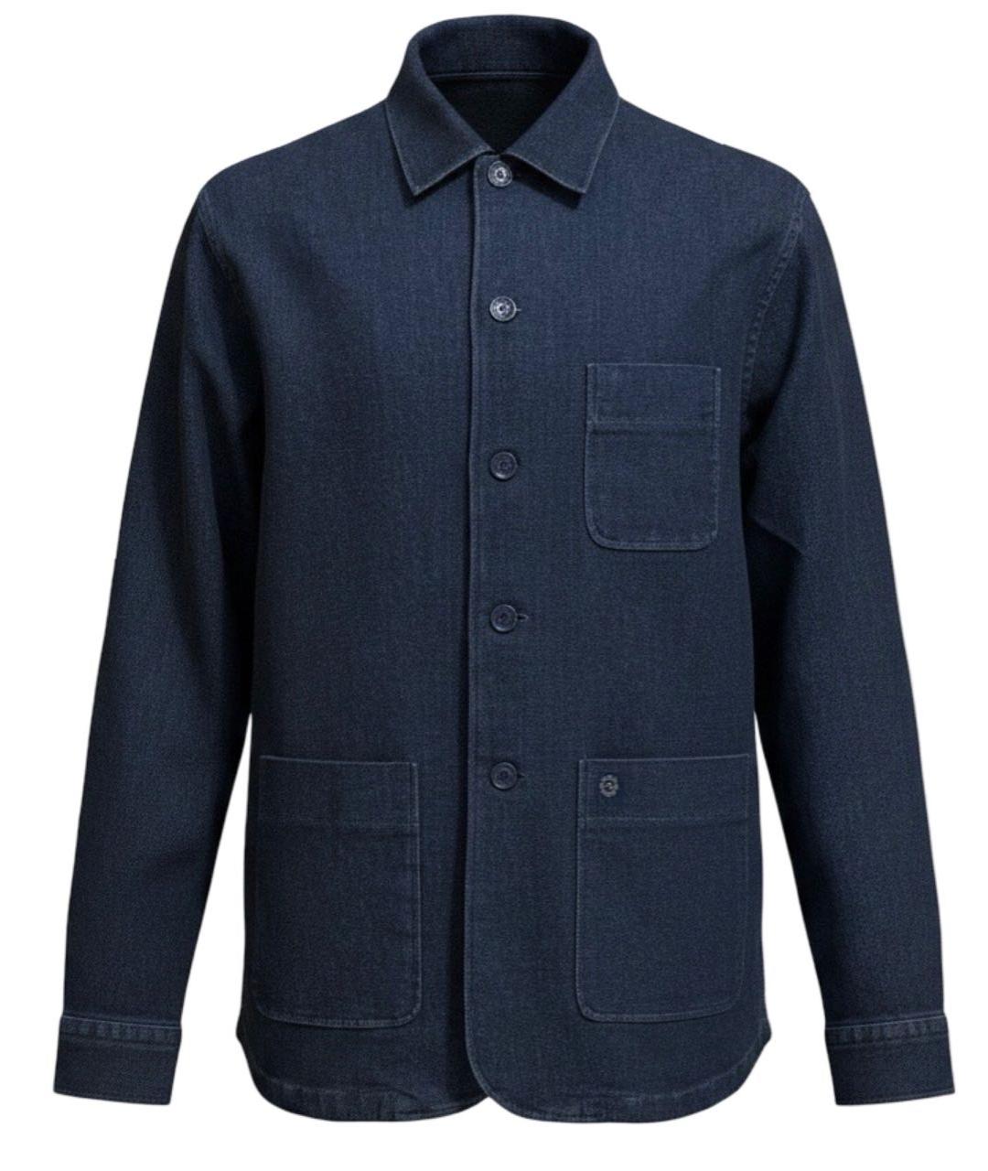 STEFANO RICCI Темно-синяя хлопковая куртка, фото 9