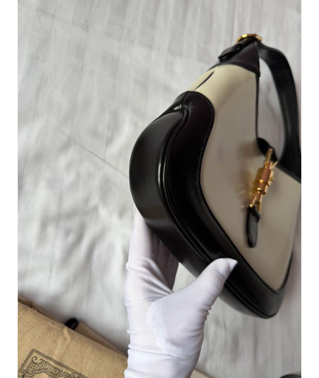 GUCCI Белая кожаная сумка с короткими ручками, фото 2