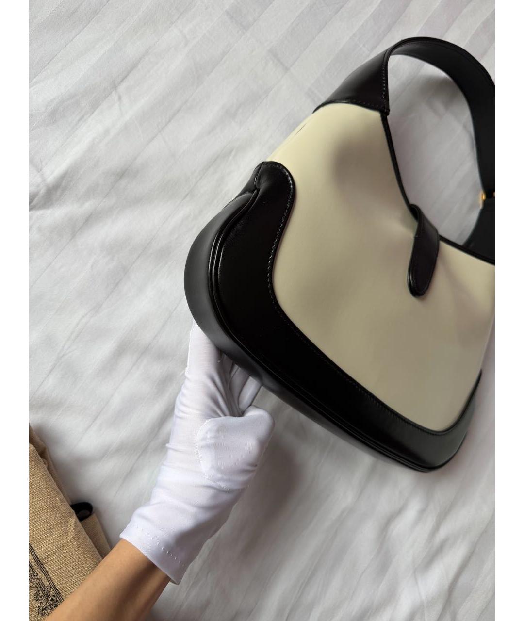 GUCCI Белая кожаная сумка с короткими ручками, фото 6