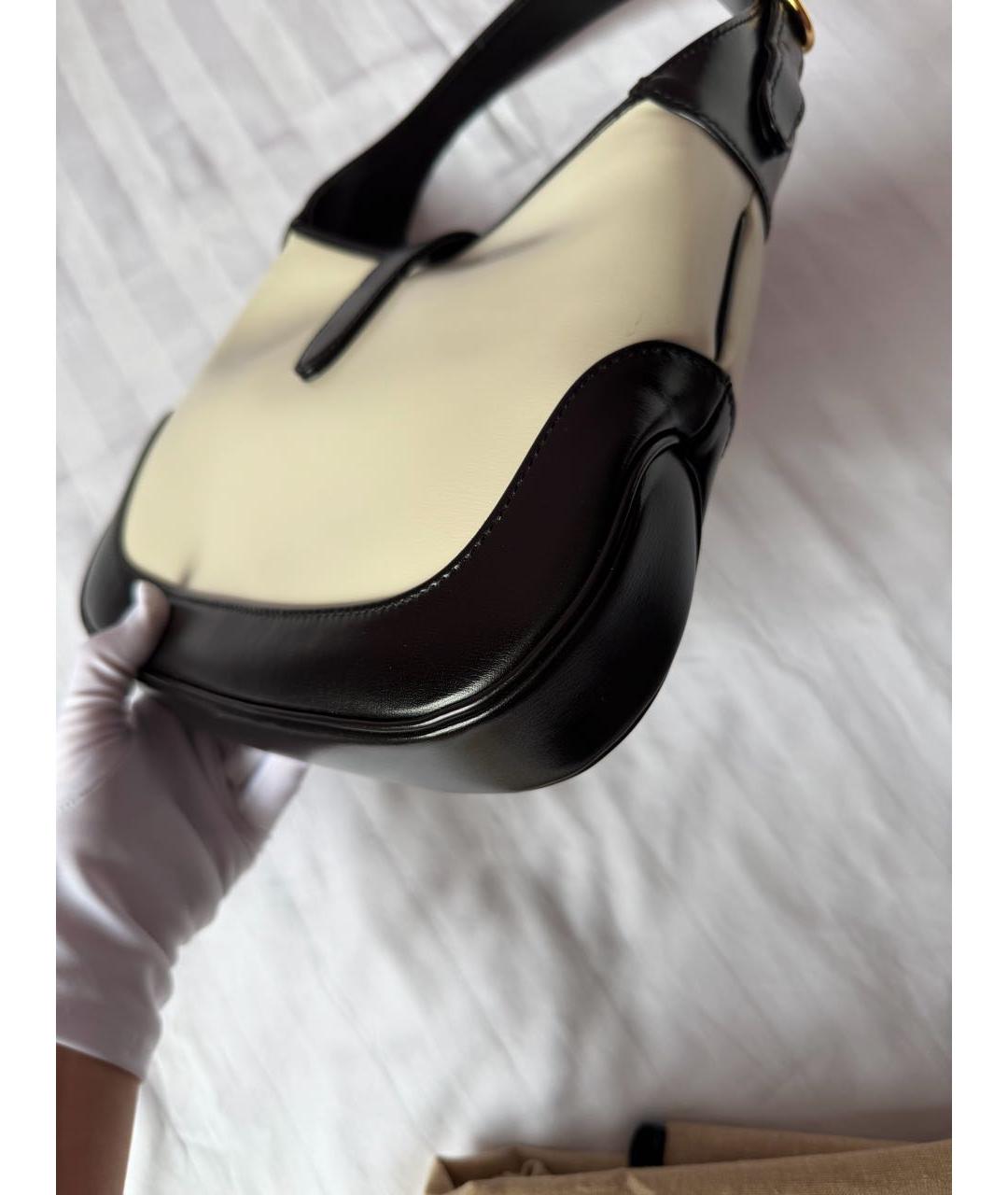 GUCCI Белая кожаная сумка с короткими ручками, фото 7