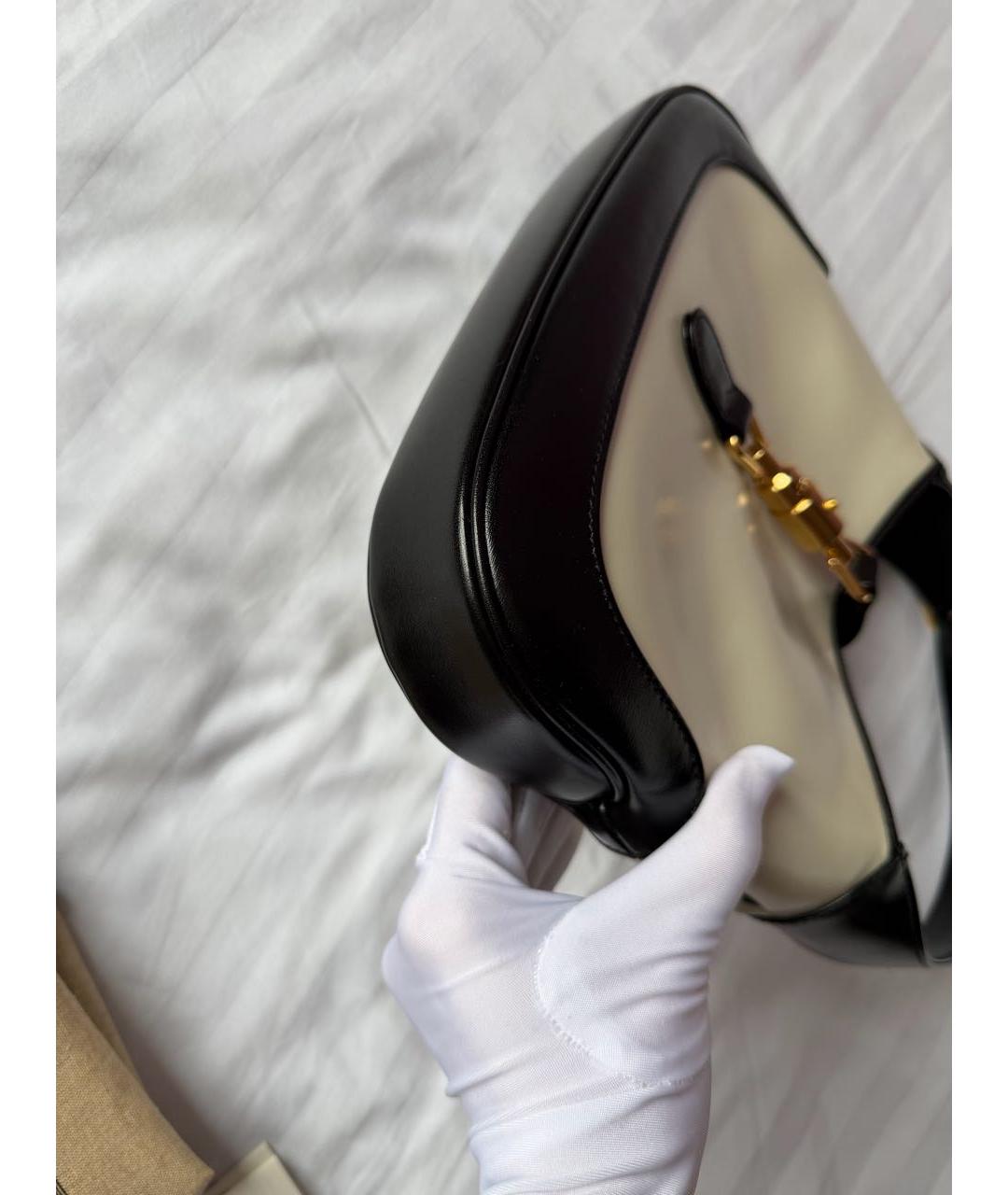 GUCCI Белая кожаная сумка с короткими ручками, фото 5