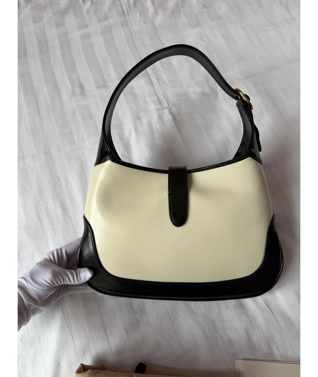 GUCCI Белая кожаная сумка с короткими ручками, фото 3