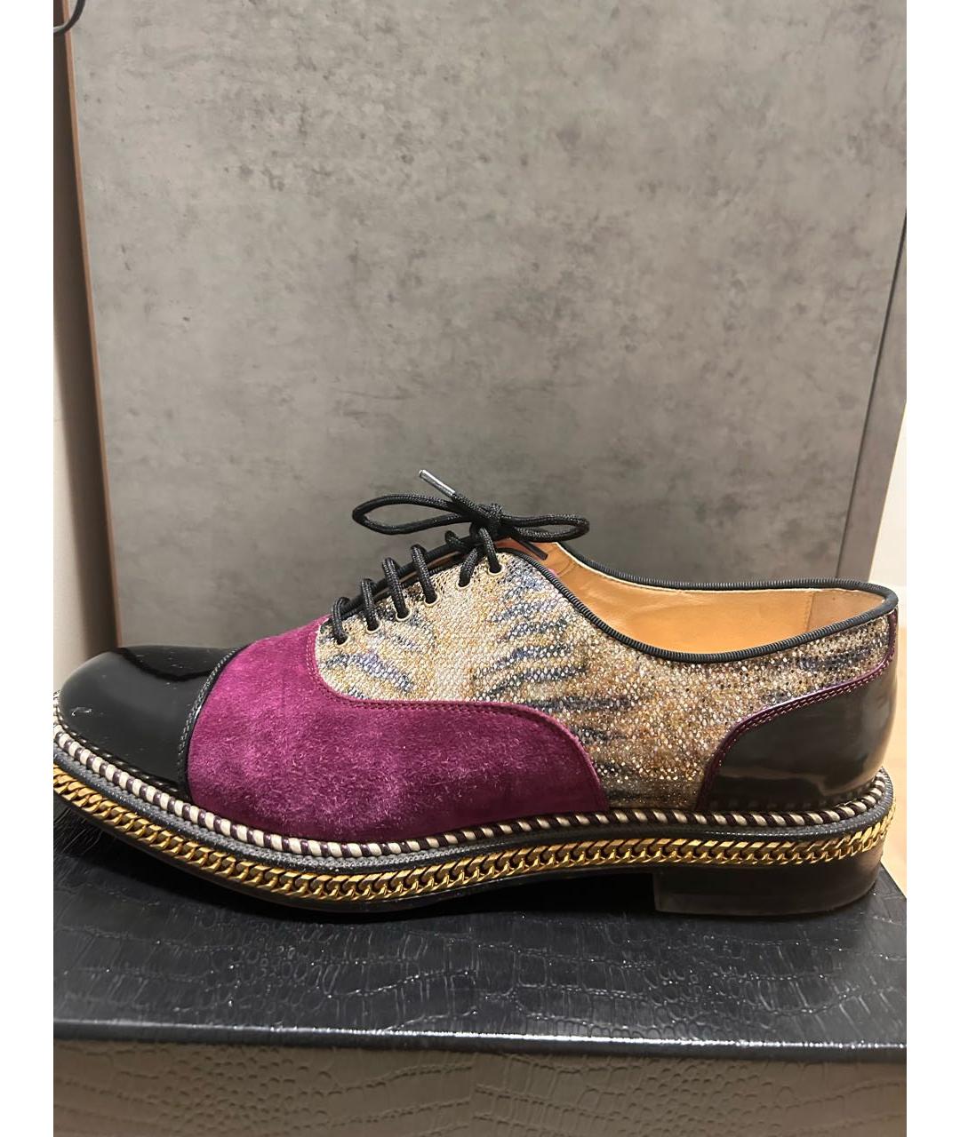 CHRISTIAN LOUBOUTIN Мульти замшевые брогги и оксфорды, фото 4