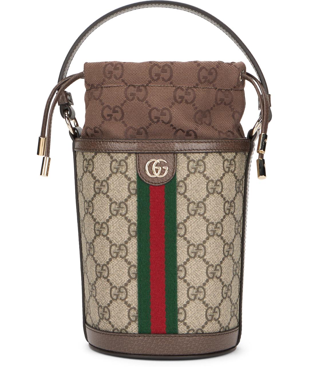 GUCCI Бежевая тканевая сумка через плечо, фото 2
