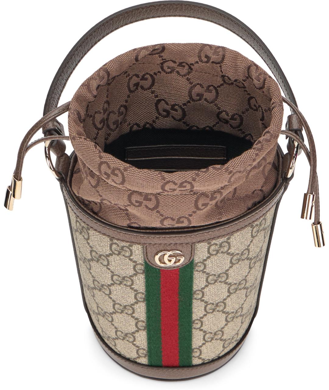 GUCCI Бежевая тканевая сумка через плечо, фото 6