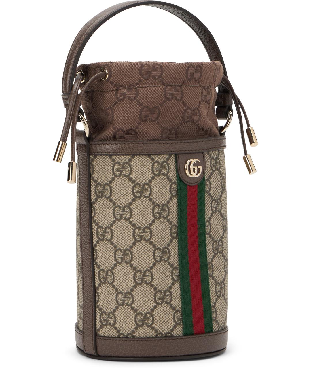 GUCCI Бежевая тканевая сумка через плечо, фото 3
