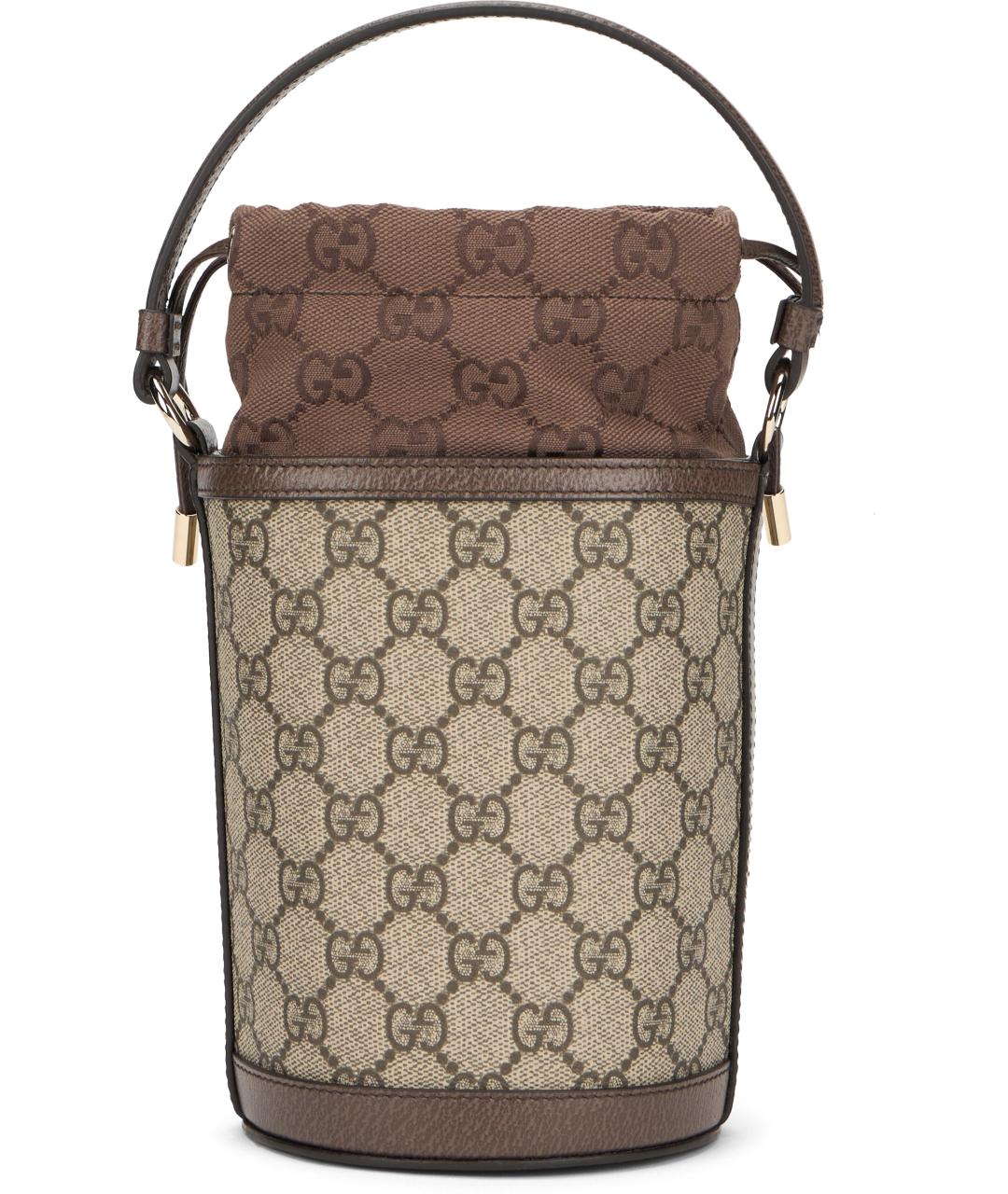 GUCCI Бежевая тканевая сумка через плечо, фото 4