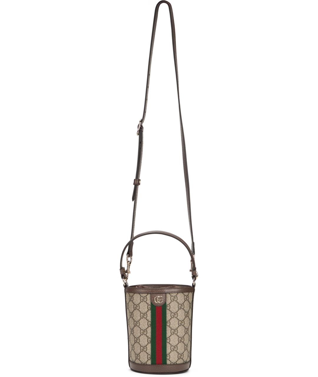 GUCCI Бежевая тканевая сумка через плечо, фото 5