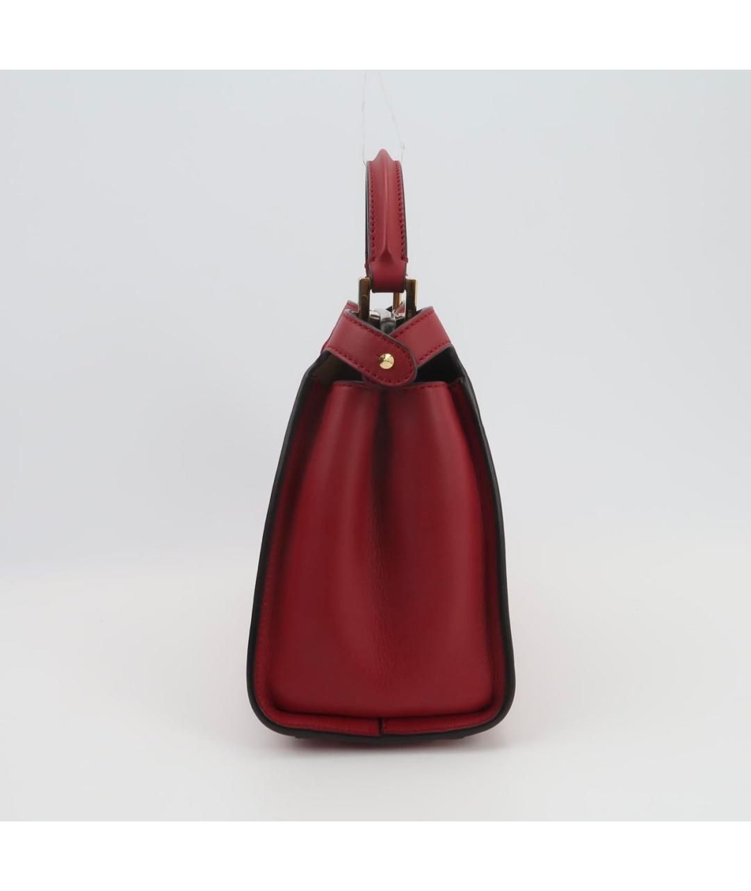 FENDI Красная кожаная сумка тоут, фото 5