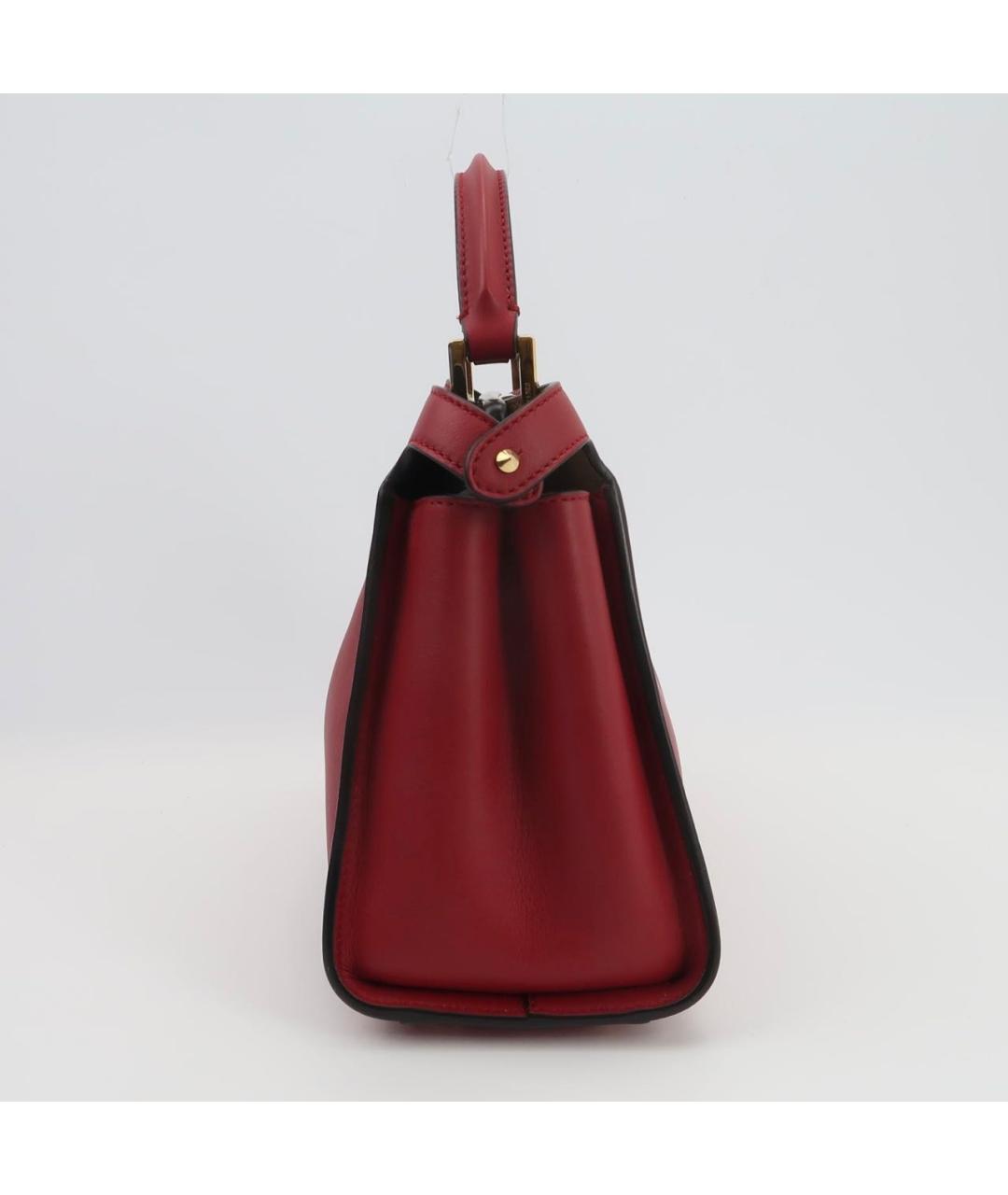 FENDI Красная кожаная сумка тоут, фото 4