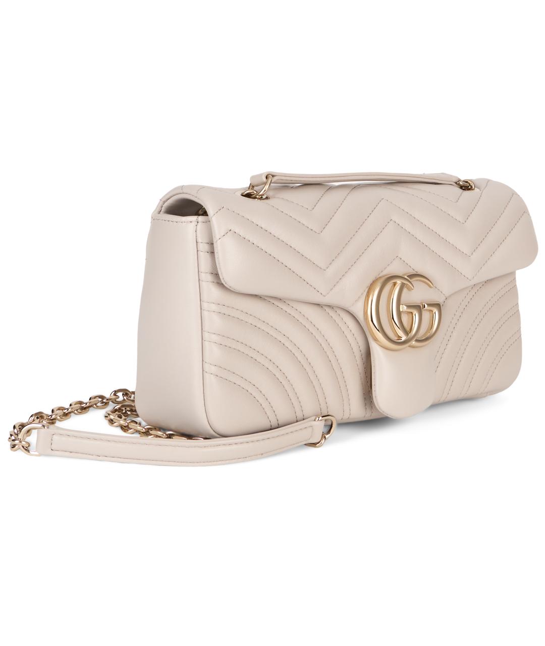 GUCCI Бежевая кожаная сумка через плечо, фото 3