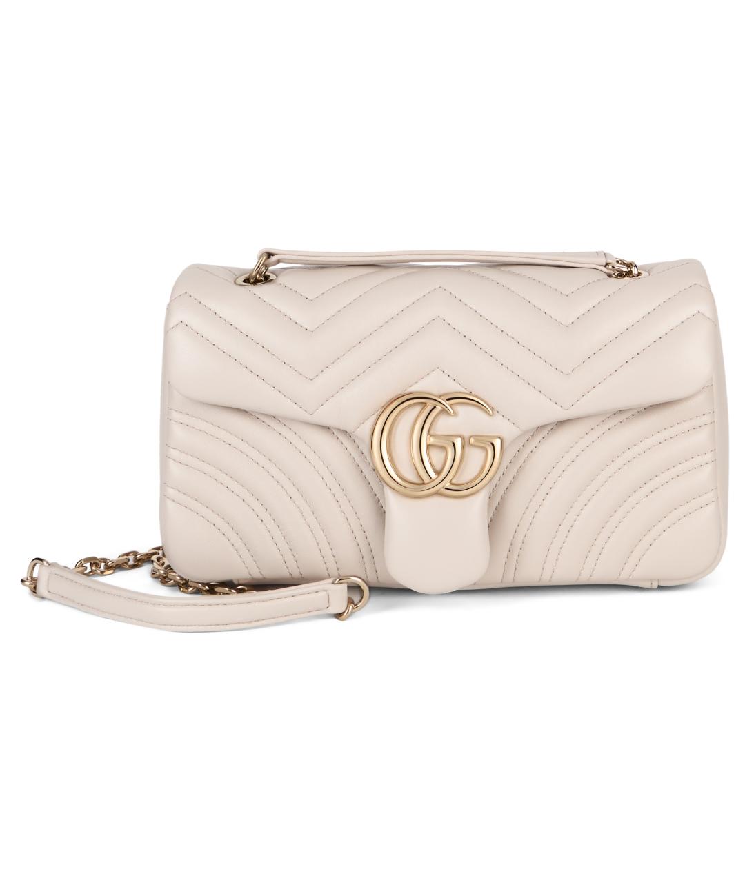 GUCCI Бежевая кожаная сумка через плечо, фото 2