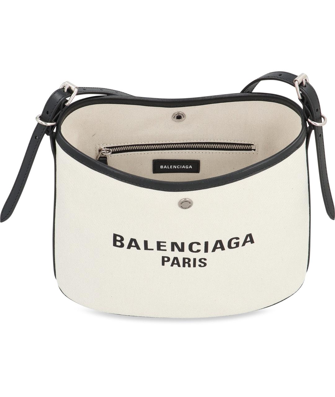 BALENCIAGA Бежевая хлопковая сумка через плечо, фото 5